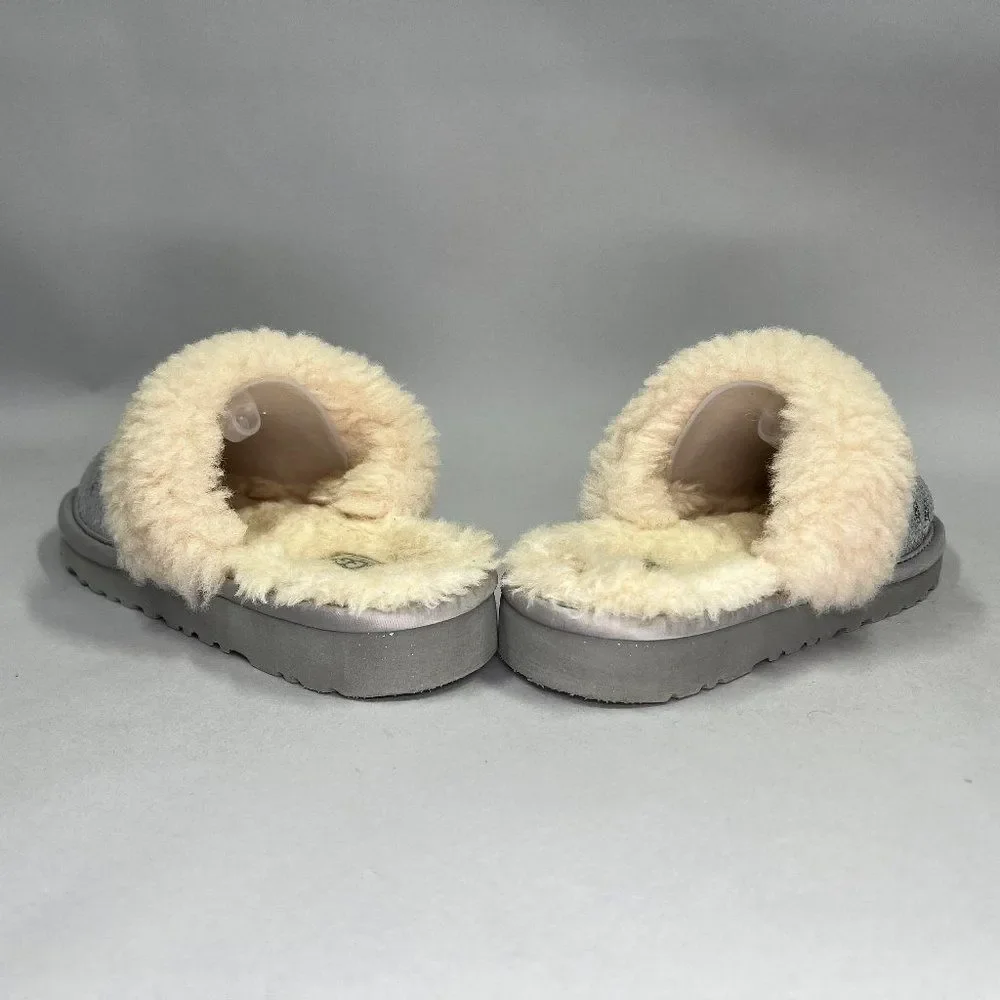 UGG Girl's Size 5‎ Dazzle Sliver Sequin Slippers